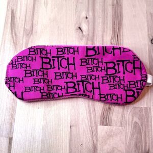 Pink Sleep Mask – Soft Plush Backing – Funny Eye Mask – Adult Humor Gift